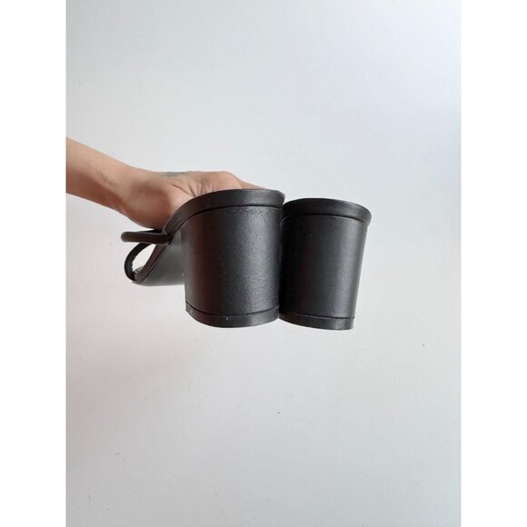 NWOB RAYE Etienne Black Leather Strappy Square Toe Block Heel Sandals, Size 5.5 - Picture 7 of 11